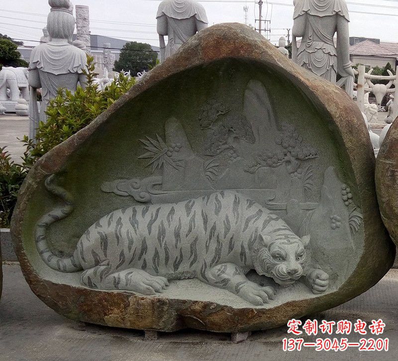 南京公园老虎石雕