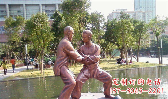 南京太极拳铜雕精美工艺品