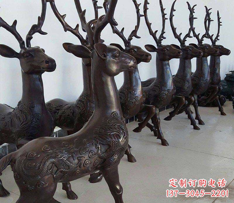 南京产品名称精美梅花鹿铜雕
