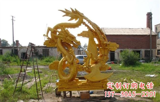 南京产品名称“象征吉祥,唤醒美好——中领雕塑铜雕龙凤呈祥”