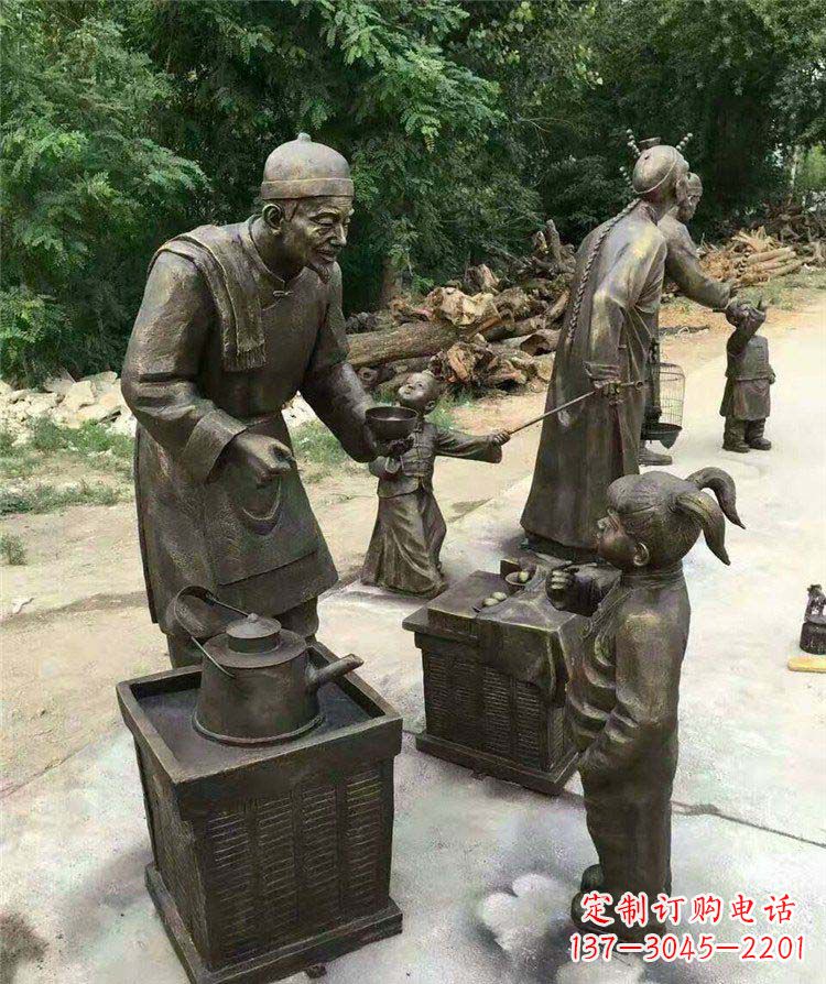 南京精美可爱的小女孩铜雕