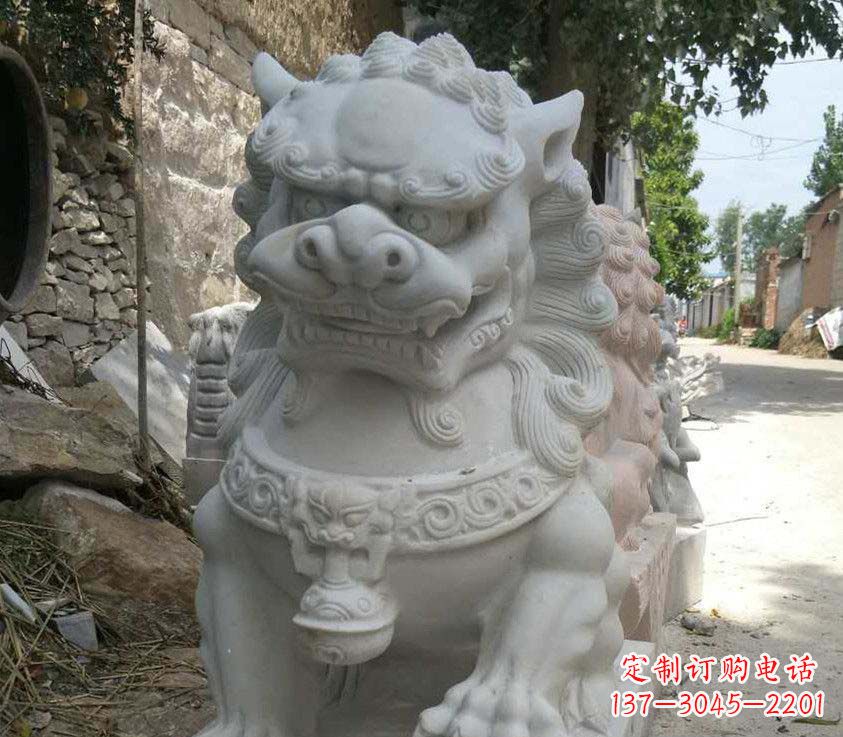 南京公园母子狮子景观石雕