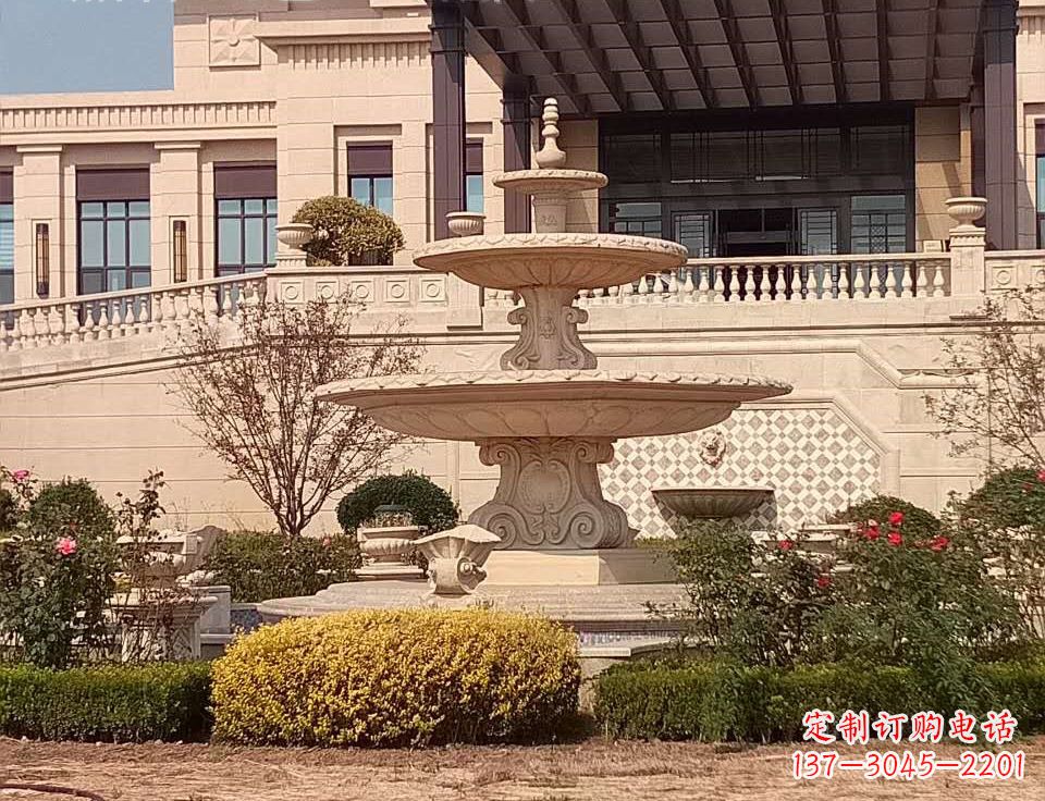 南京中领雕塑定制精美喷泉鱼石雕