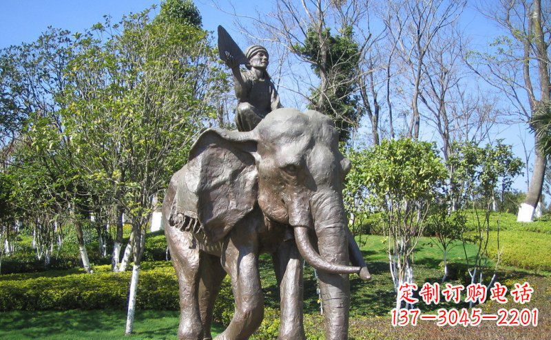 南京 令人惊叹的大象铜雕塑