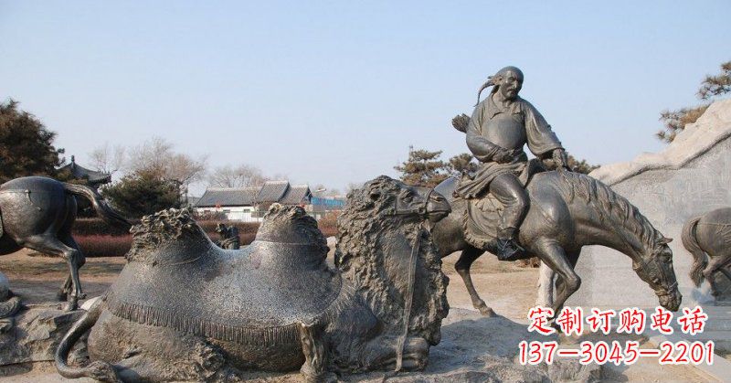 南京精致古典 骑马雕塑