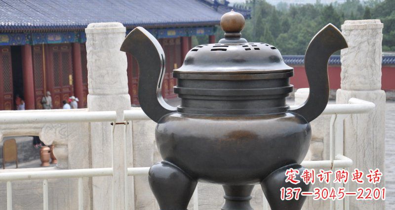 南京高雅香炉铜雕,景观雕塑装置