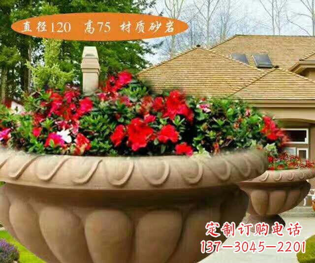 南京高端砂岩花盆雕塑
