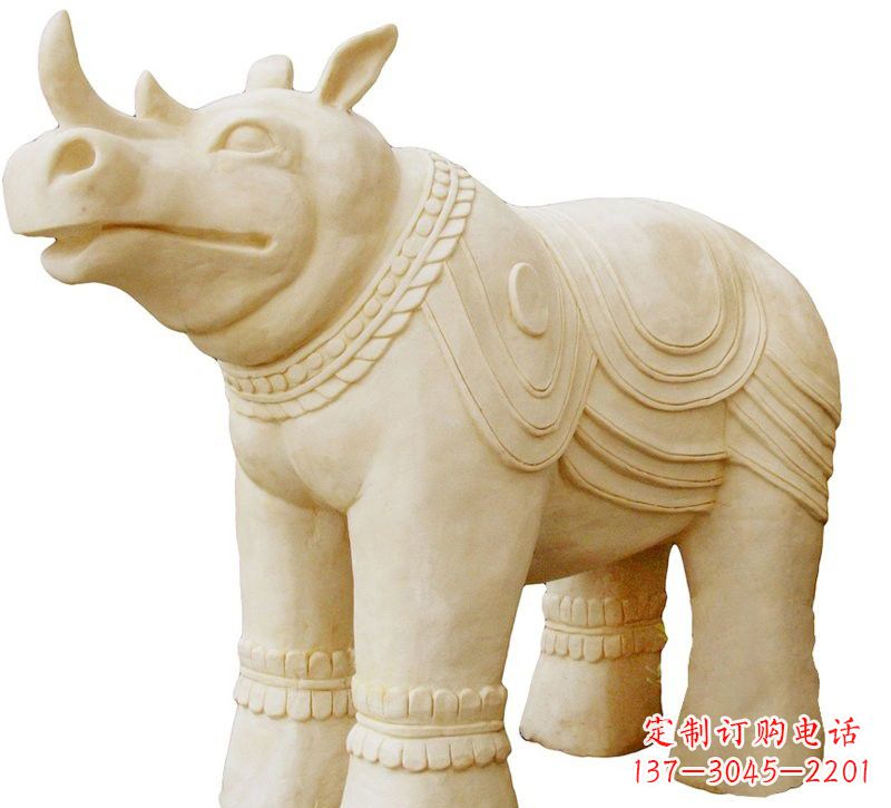 南京砂岩犀牛雕塑