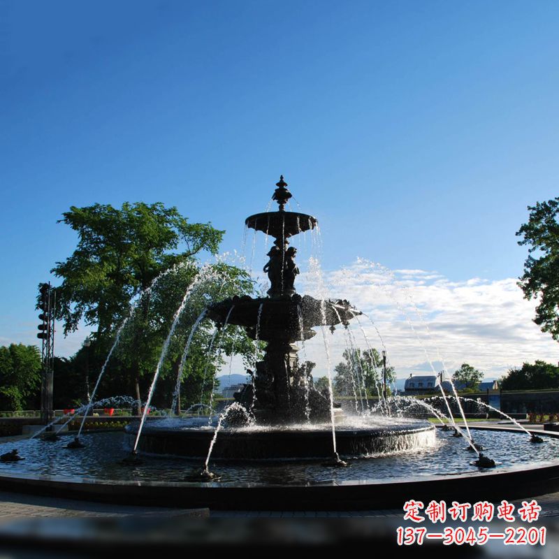 南京公园石雕喷泉水景雕塑