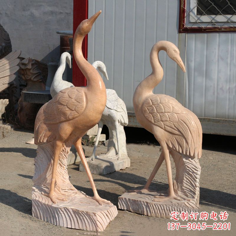 南京精美雕刻仙鹤景观石雕