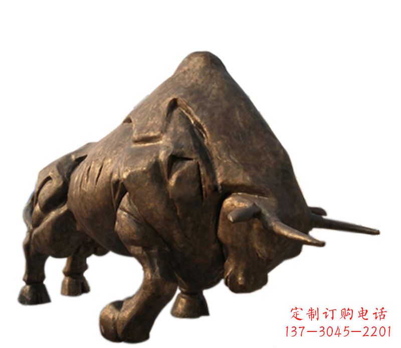 南京铜雕独特的历史图案——拓荒牛雕塑