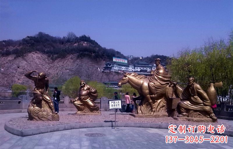 南京精美铜雕唐僧师徒小品
