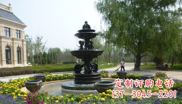 南京公园天鹅喷泉铜雕