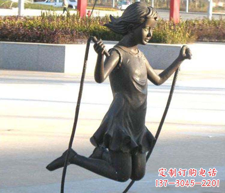 南京汇聚灵动的青春,唯美女孩铜雕