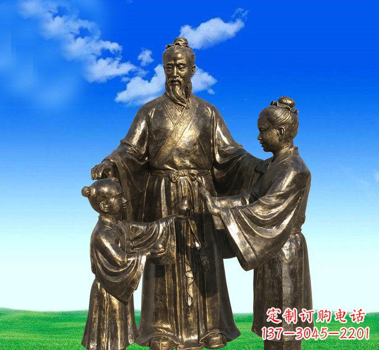 南京铜雕艺术精美人物雕塑——孔融让梨