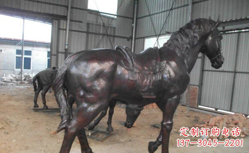 南京公园铜马动物铜雕