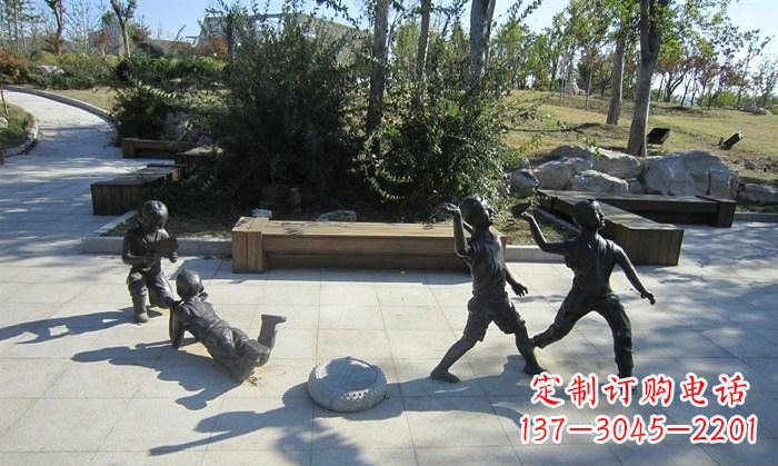 南京精美铜制儿童雕塑