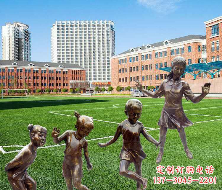 南京中领雕塑定制小孩铜雕