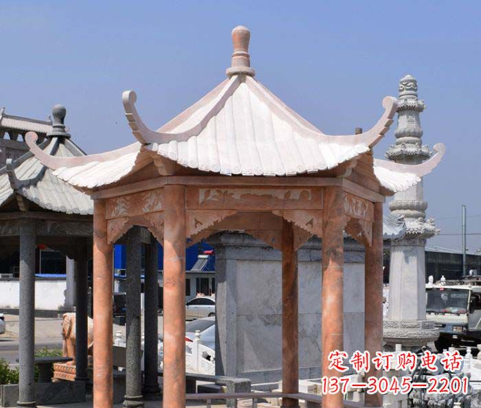 南京中领雕塑设计凉亭雕塑,清新简约添美感