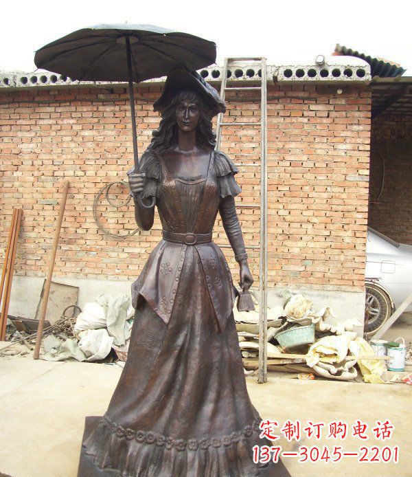 南京公园西洋美女人物铜雕