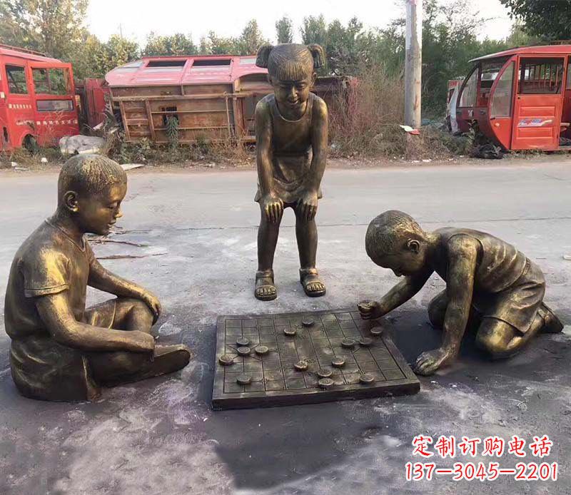 南京铜雕“童年梦想”儿童雕塑
