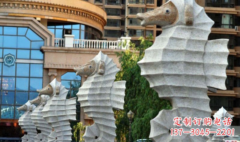 南京艺术级小区喷水马雕塑