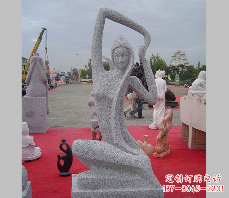 南京中领雕塑定制精美瑜伽美女雕塑