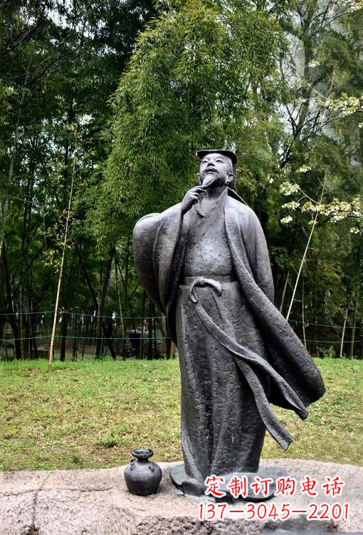 南京诞生于中国古代传奇的雕塑——王羲之铸铜雕塑
