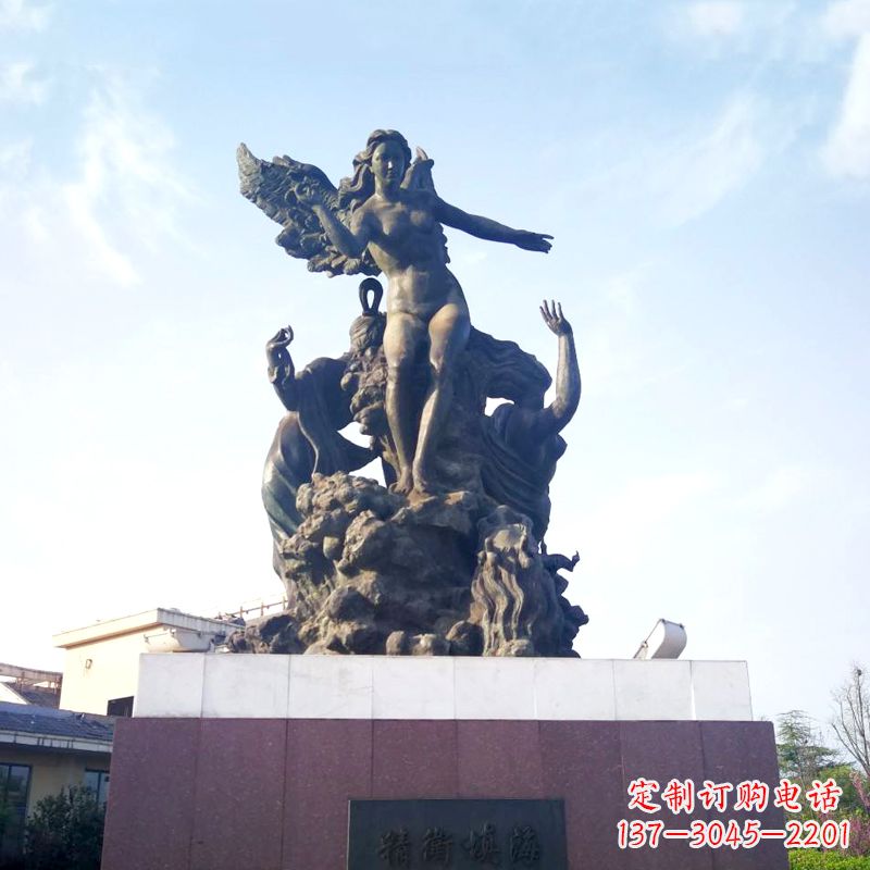 南京雕刻传说——精卫填海景观雕塑