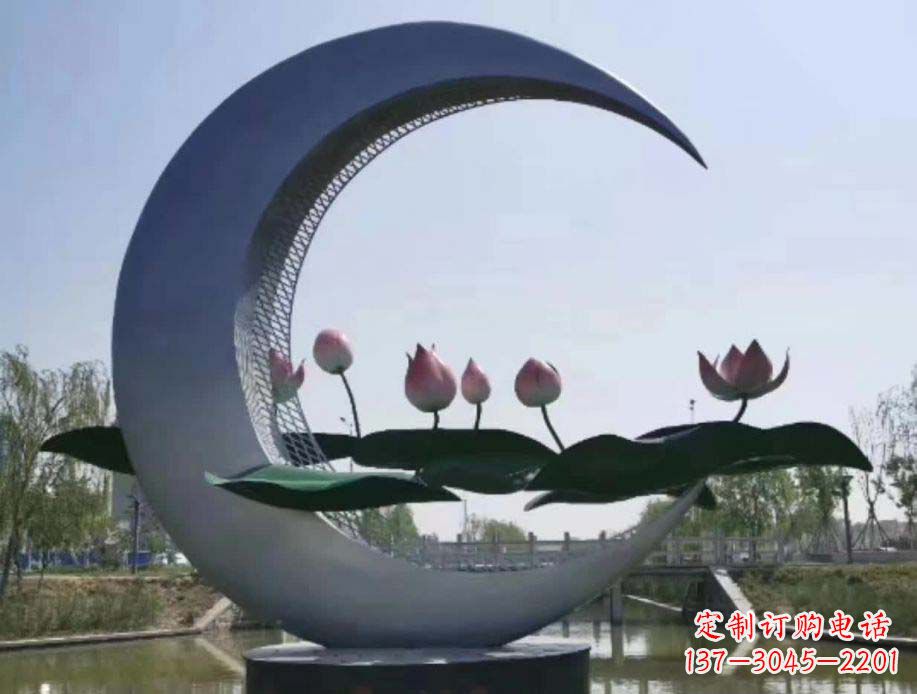 南京不锈钢月亮景观装饰雕塑