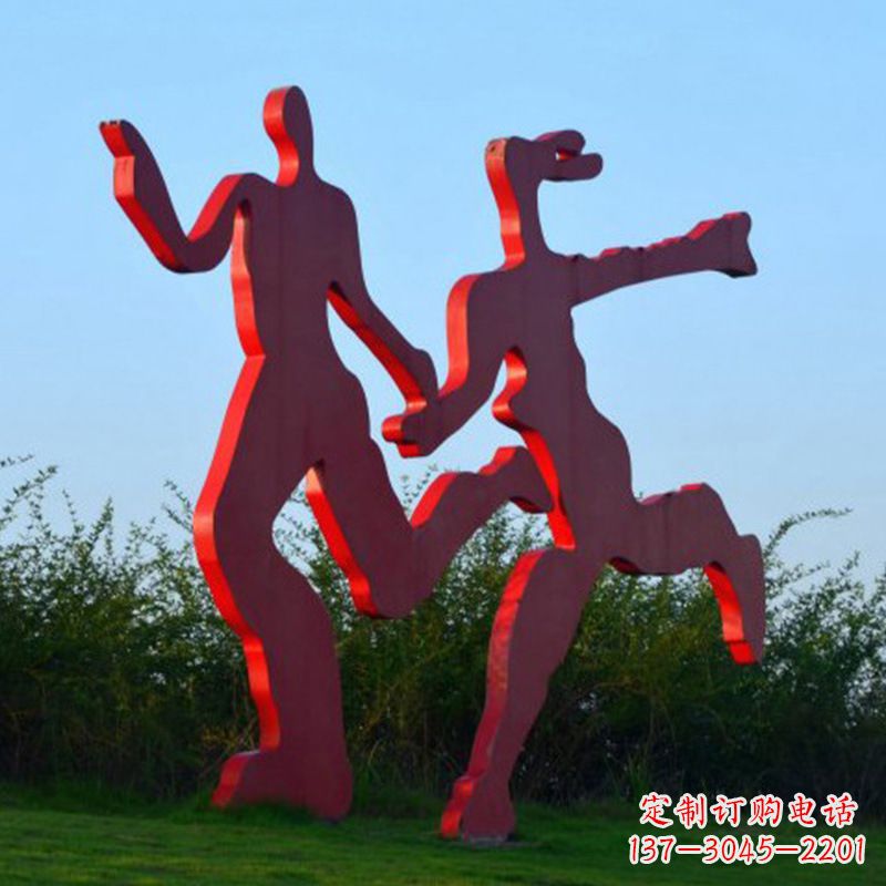 南京情侣心剪影雕塑