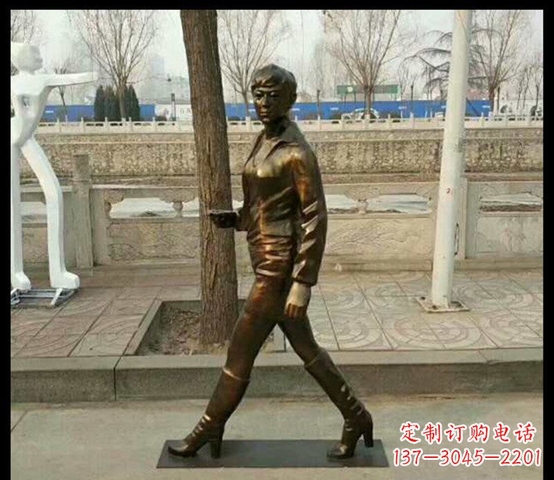 南京中领雕塑为您打造优雅铜女孩雕像