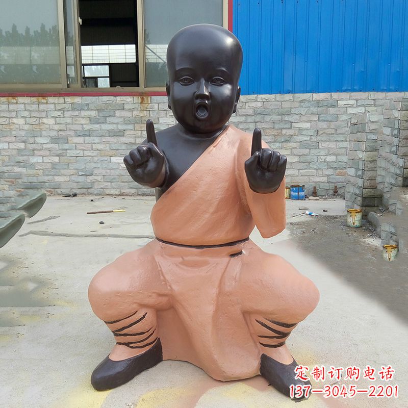 南京功夫小和尚铜雕