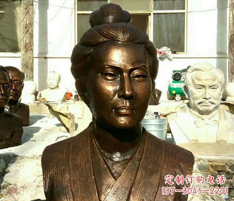 南京传承经典,精美雕塑李清照胸像铜雕