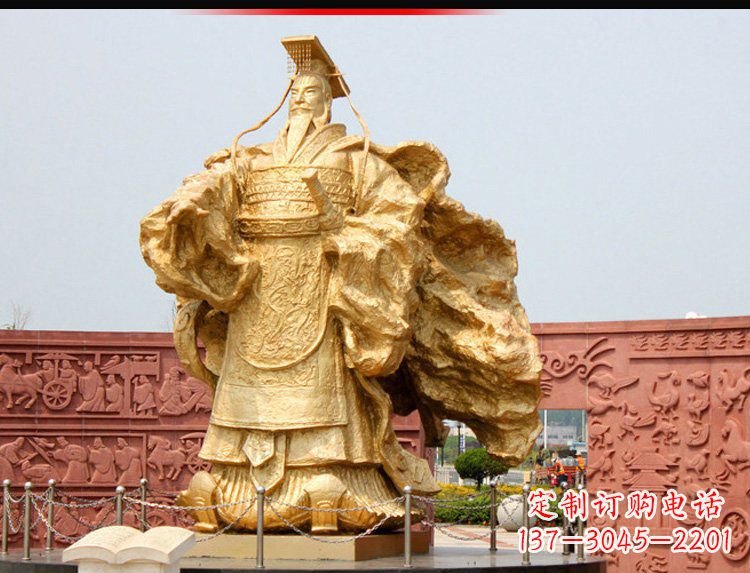 南京古代名人汉武帝铜雕