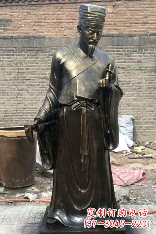 南京中国古典名医李时珍铜雕塑