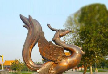 南京纯铜铸造的四灵之朱雀雕塑