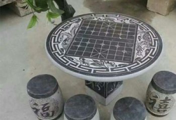 南京公园景观石桌凳雕塑