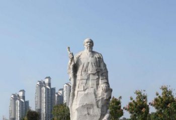 南京具有历史意义的画家齐白石汉白玉雕像