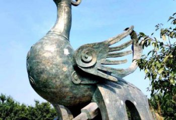 南京公园园林朱雀铜雕景观雕塑
