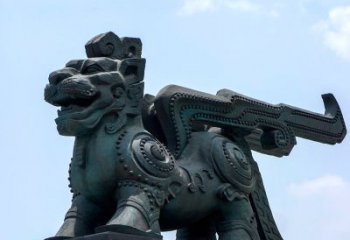 南京中领雕塑-铜制獬豸雕塑