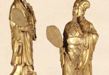 南京中领雕塑专业铸造诸葛亮铜雕