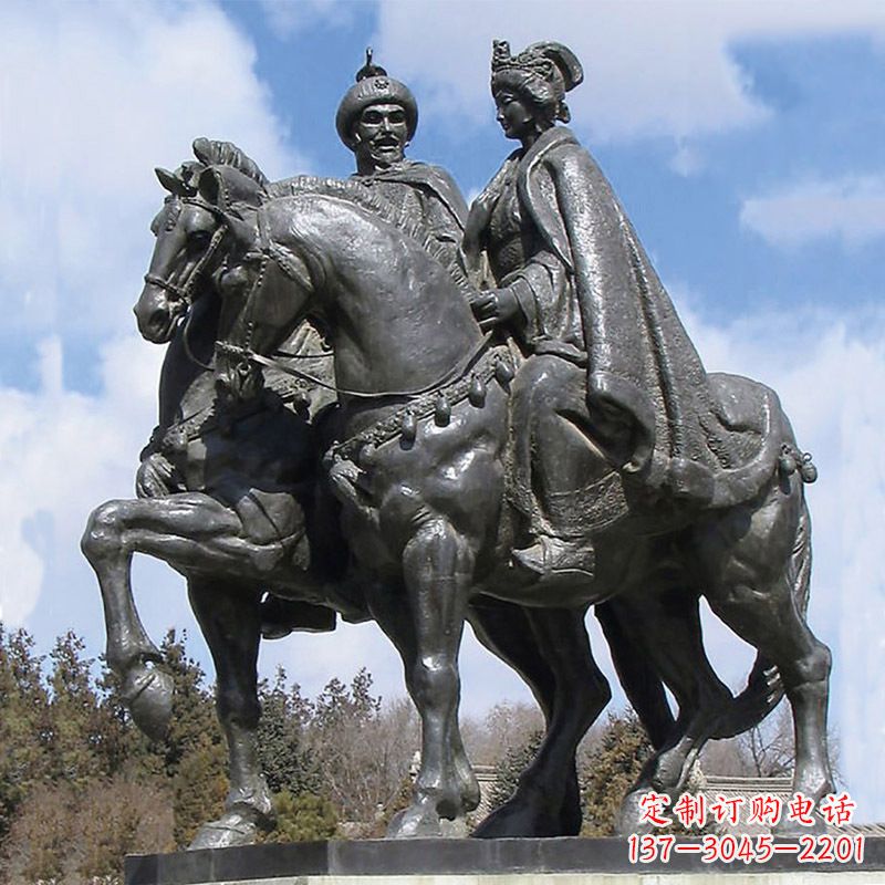 南京古代风采:王昭君骑马雕塑