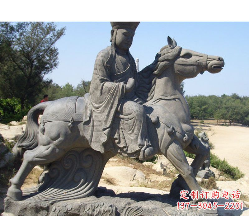 南京中领雕塑:古代人物唐僧骑马雕塑