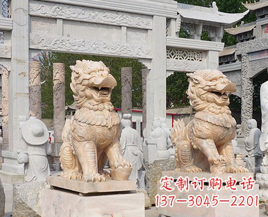 南京古典神麒麟石雕,传承古老文化