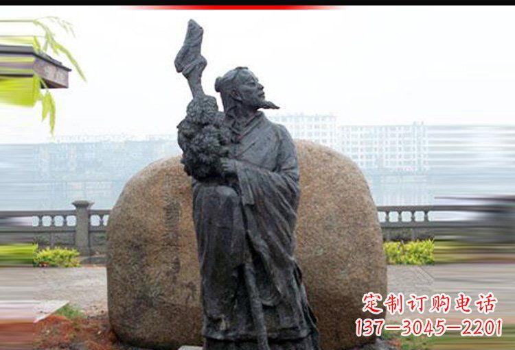 南京传承古代文化,陶渊明雕塑悠久记忆