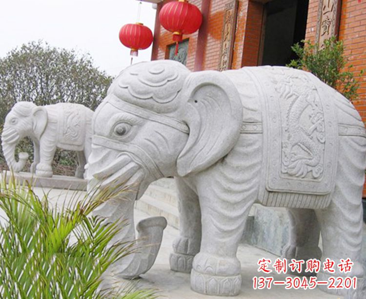 南京传统古典石雕大象