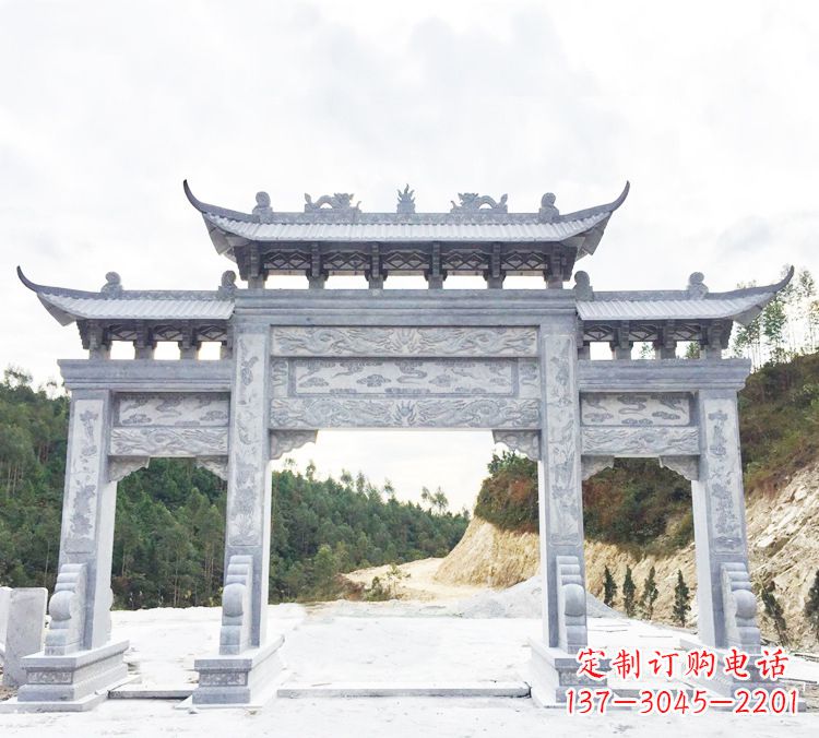南京中领雕塑精美牌坊雕塑