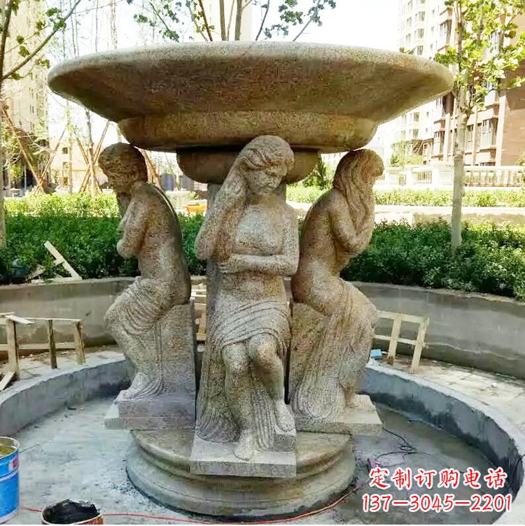 南京古典石雕喷泉精美雕塑