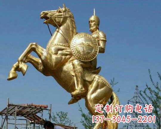 南京古罗马战士骑马铜雕——让你呈现最传统的骑士风采